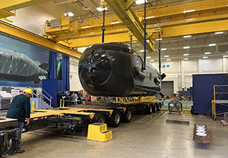 Boeing’s Extra Large Uncrewed Undersea Vehicle is preparing to be transported to a nearby marina in Huntington Beach, California, where it will perform several tests at sea.   