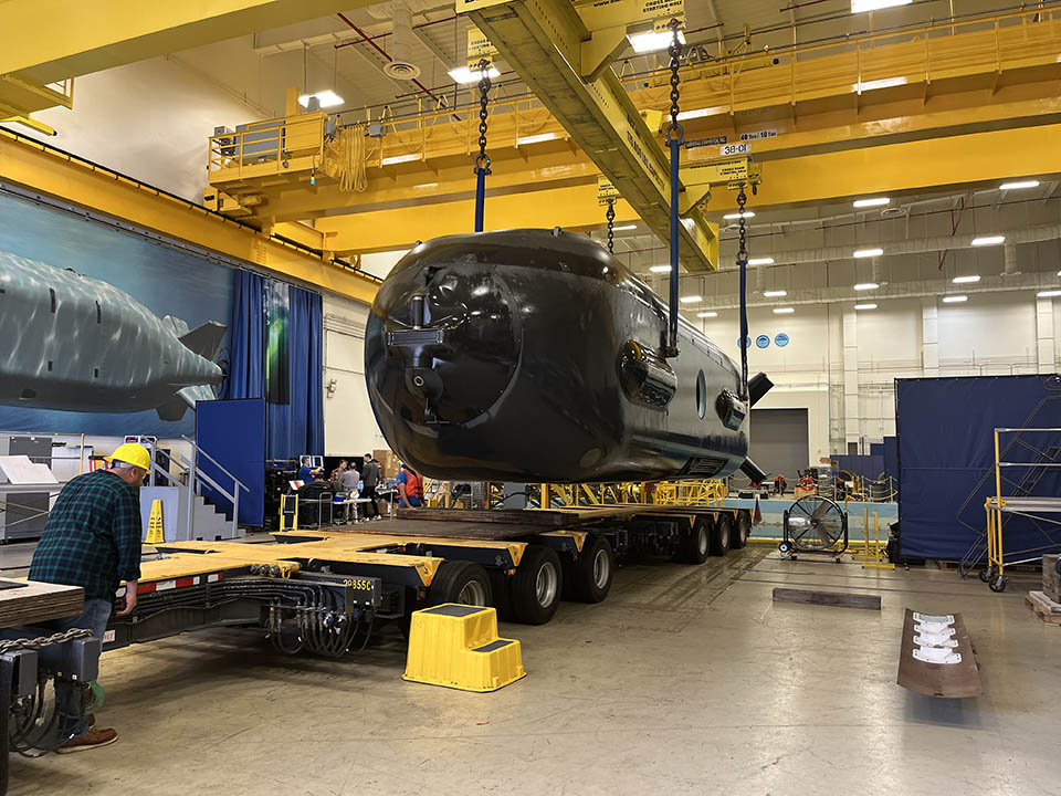 Boeing’s Extra Large Uncrewed Undersea Vehicle is preparing to be transported to a nearby marina in Huntington Beach, California, where it will perform several tests at sea.