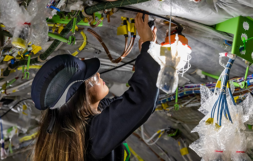 Airplane component inspection